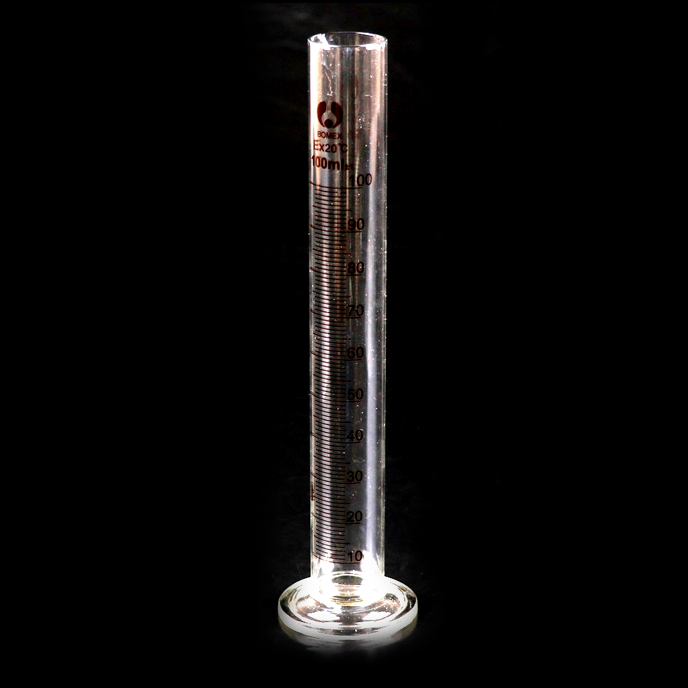 1 Pc Professional Lab แก้วหนาสําเร็จการศึกษากระบอกสูบ 100 ML เมตริกเดี่ยวขนาดเคมี Lab Spout วัด