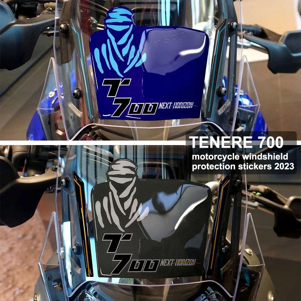 Para Yamaha Tenere 700 Tenere 700 2023 3D pegatina de Gel para motocicleta Protector de carenado de parabrisas impermeable antiarañazos