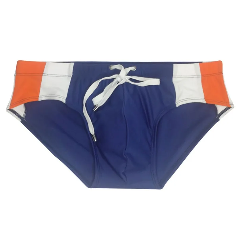 2025men cor lateral combinando triângulo troncos de natação amarrado perto moda masculina na moda cuecas de praia masculino uxh332