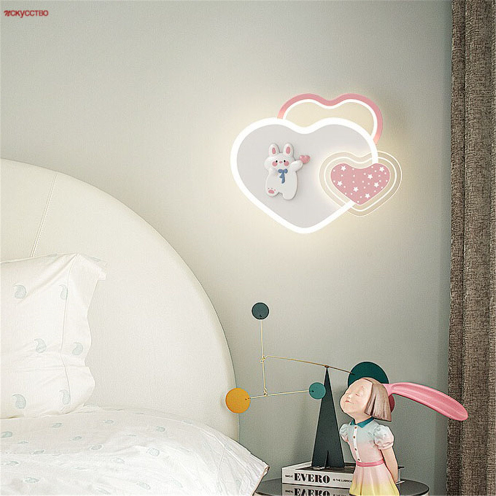 Applique Murale LED en Forme de Bonhomme de Neige et Cœur pour Enfant, Luminaire Décoratif d'Nik, Idéal pour une Chambre à Coucher, un Couloir ou un Canapé