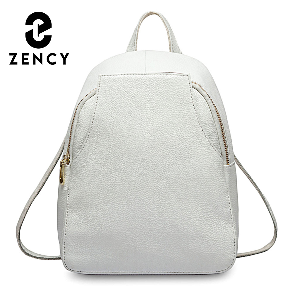 Zency Charm Damen-Rucksack, 100 % echtes Leder, Diebstahlsicherung, elegante Damen-Reisetaschen, Schultasche für Mädchen, Urlaubsrucksack