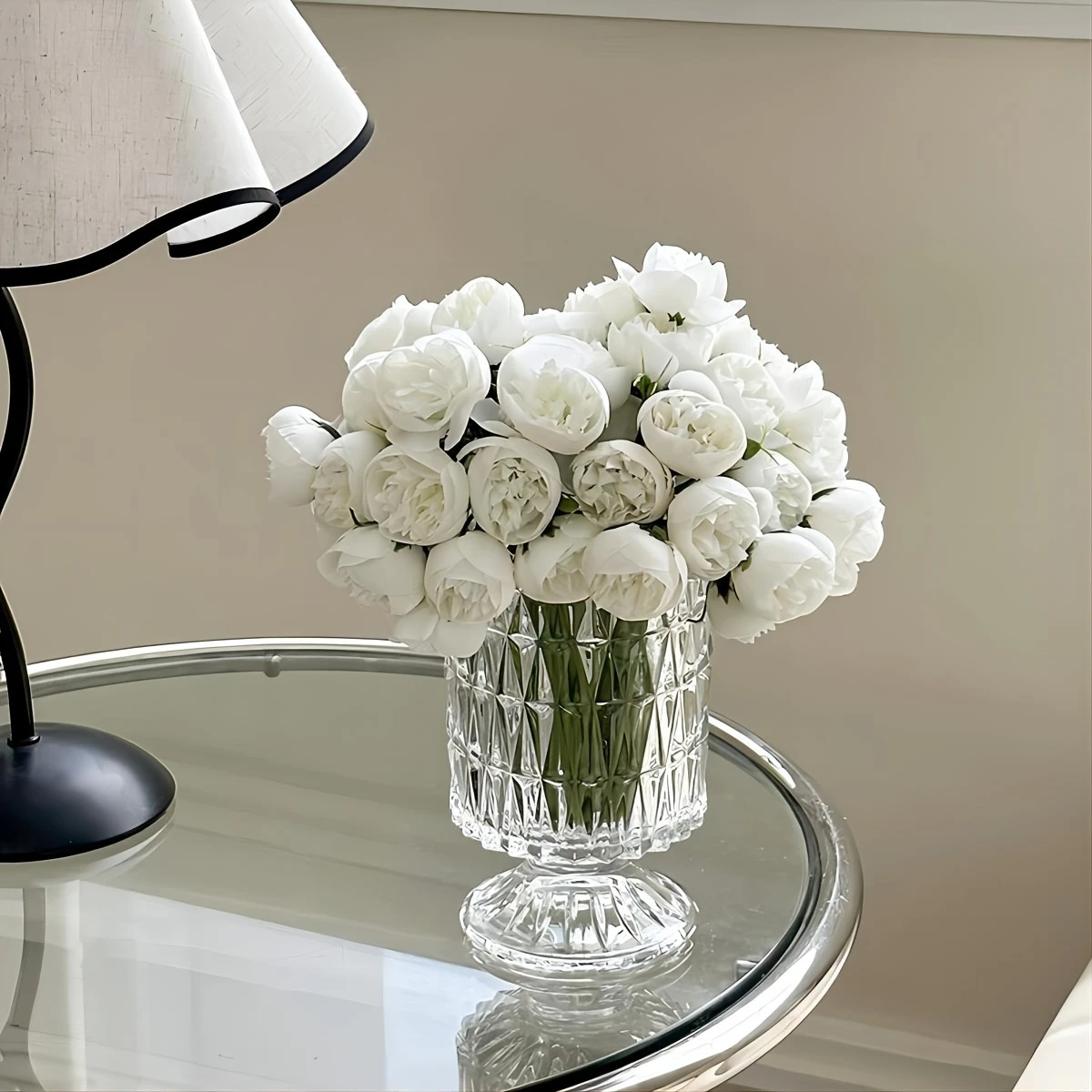 Flores artificiales de seda de peonía, 27 cabezas, ramo de novia, decoración navideña para boda, decoración de mesa de fiesta en casa, flor falsa