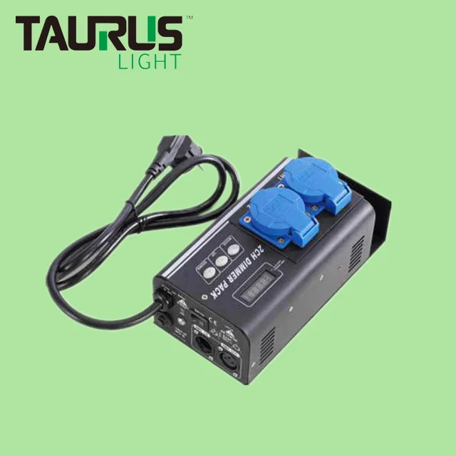 2 Channel Digital  Dmx Dimmer Pack 3 Pin Male XLR Ssocket for DMX Input