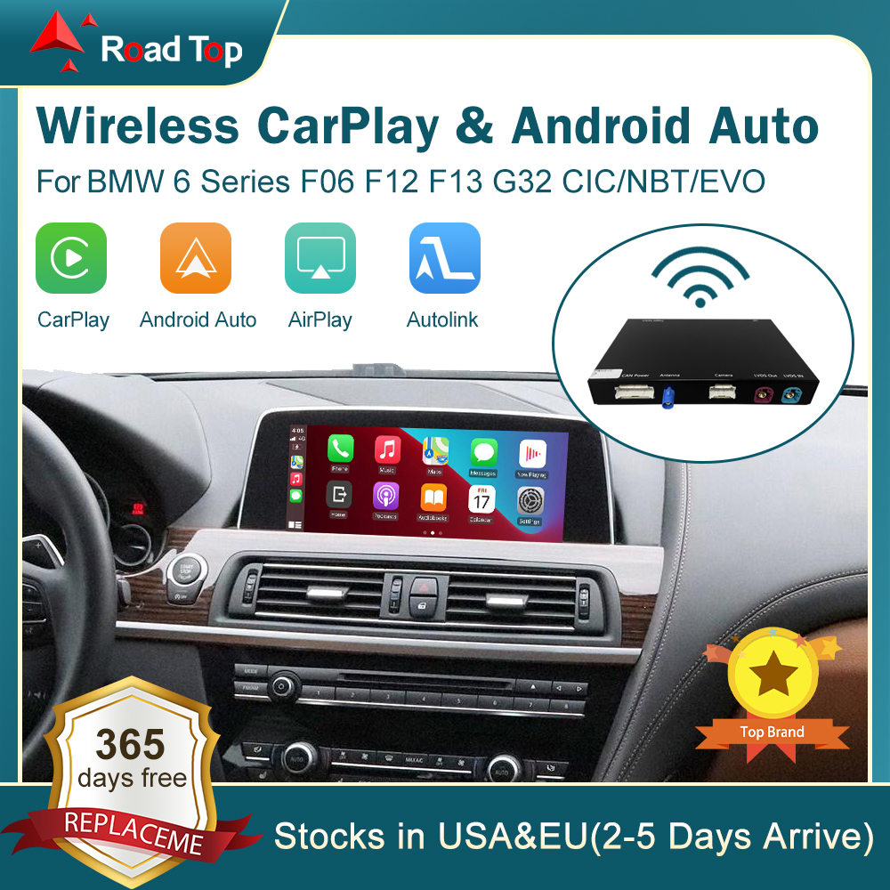 Wireless CarPlay per BMW serie 6 F06 F12 F13 G32 2010-2020 CIC,NBT,EVO, con funzione Android Auto Mirror Link AirPlay CarPlay