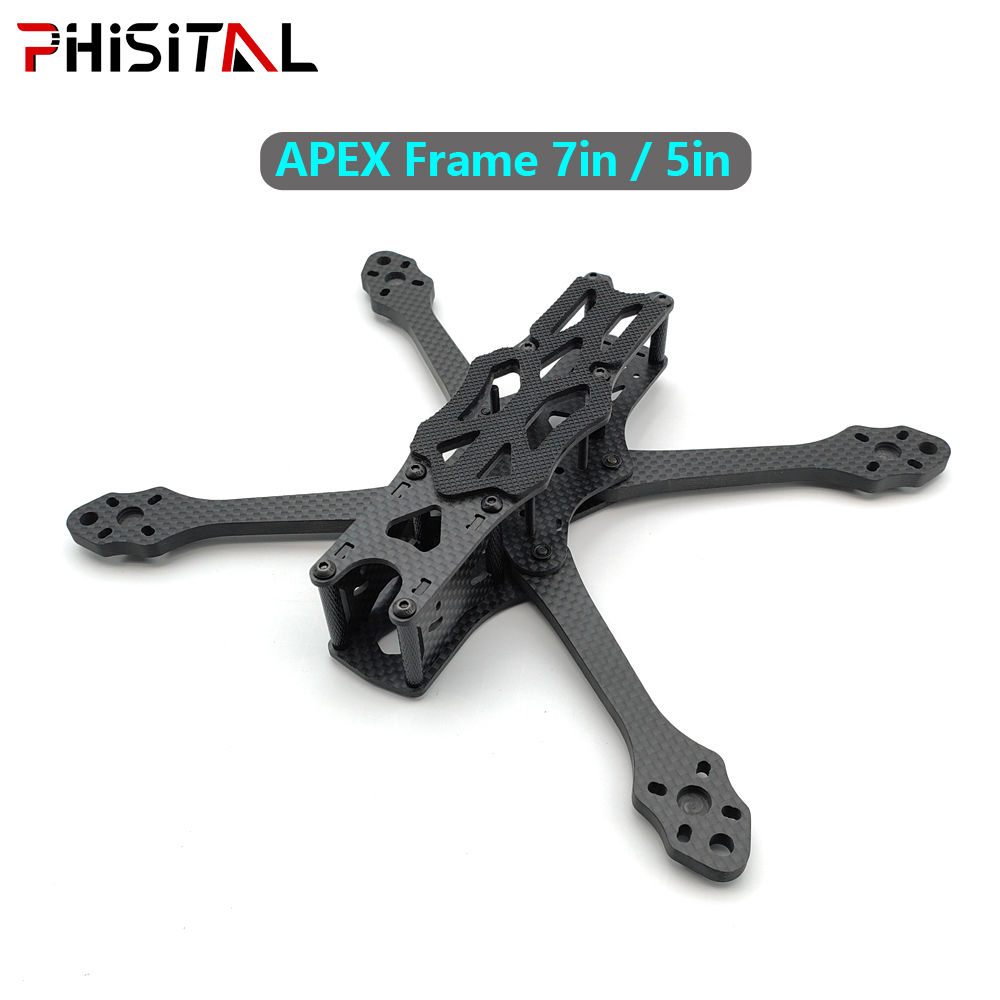 APEX frame 7 inch/6 inch/5 inch Carbon Fiber Quadcopter Frame Kit voor 19/22mm camera |   Analoge VTX |   Freestyle race-drone