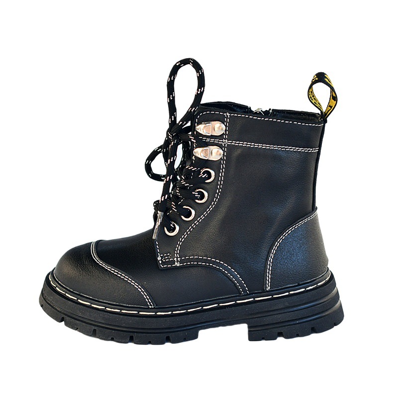 Hochwertige echte Leder Kinder Reitstiefel weiches Rindsleder Nähen Winter Mädchen Schneeschuhe Schul geschenk Jungen Ritter Stiefel