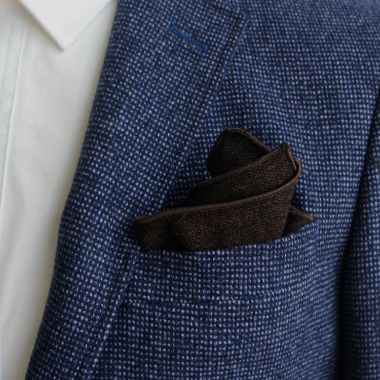 Lenço Padrão Herringbone para Homens, Bolso Quadrado Xadrez, Toalha de Bolso Xadrez Hanky, Terno Da Moda