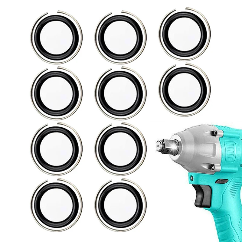 10 Pezzi Clip di Fissaggio Anti-Sgancio con O-Ring per Avvitatori a Impulsi da 1/2 Pollice, Accessori per Utensili