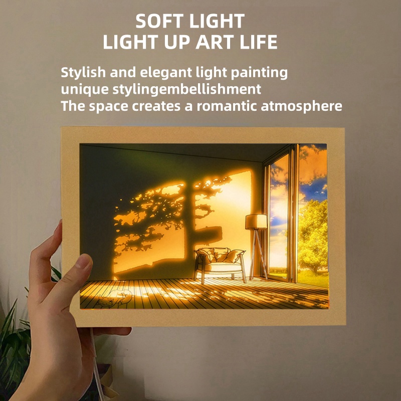 INS iluminación pintura decoraciones moderno y minimalista mesita de noche dormitorio iluminación luminosa creativa pintura tres colores atenuación