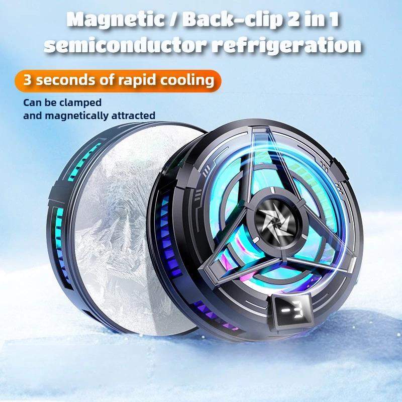 SL17 NEW Magnetic/Back-clip 2 in 1 Mobile Phone Semiconductor Cooling Radiator PUBG Game Cooler for IOS Android Cool Heat Sink