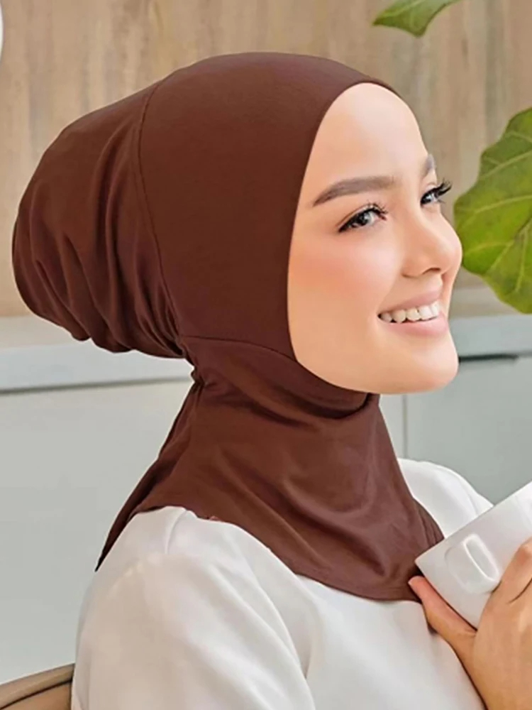 Ramadán musulmán mujeres Hijab Cap velo turbante moda Islam capó interior Jersey sólido Underscaf gorras sombrero señoras pañuelo
