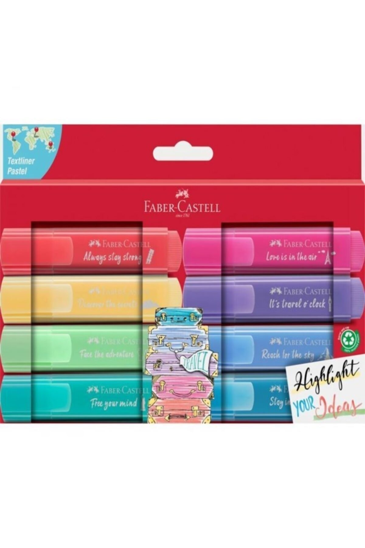 -Castell Highlighter K 46 Pastel R, Kartu 8X2021 Alat Tulis Buku Catatan Pensil Penghapus Bahan Berkualitas Sekolah Menengah Atas
