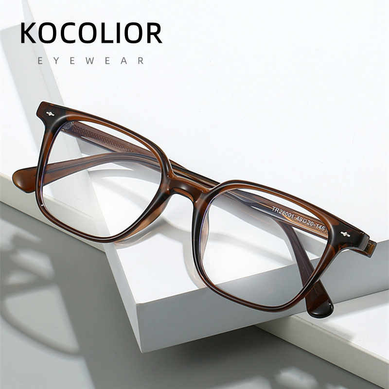 KOCOLIOR 2025 Occhiali da lettura con montatura quadrata retrò TR90 di alta qualità per uomo e donna Occhiali presbiti fotocromatici alla moda