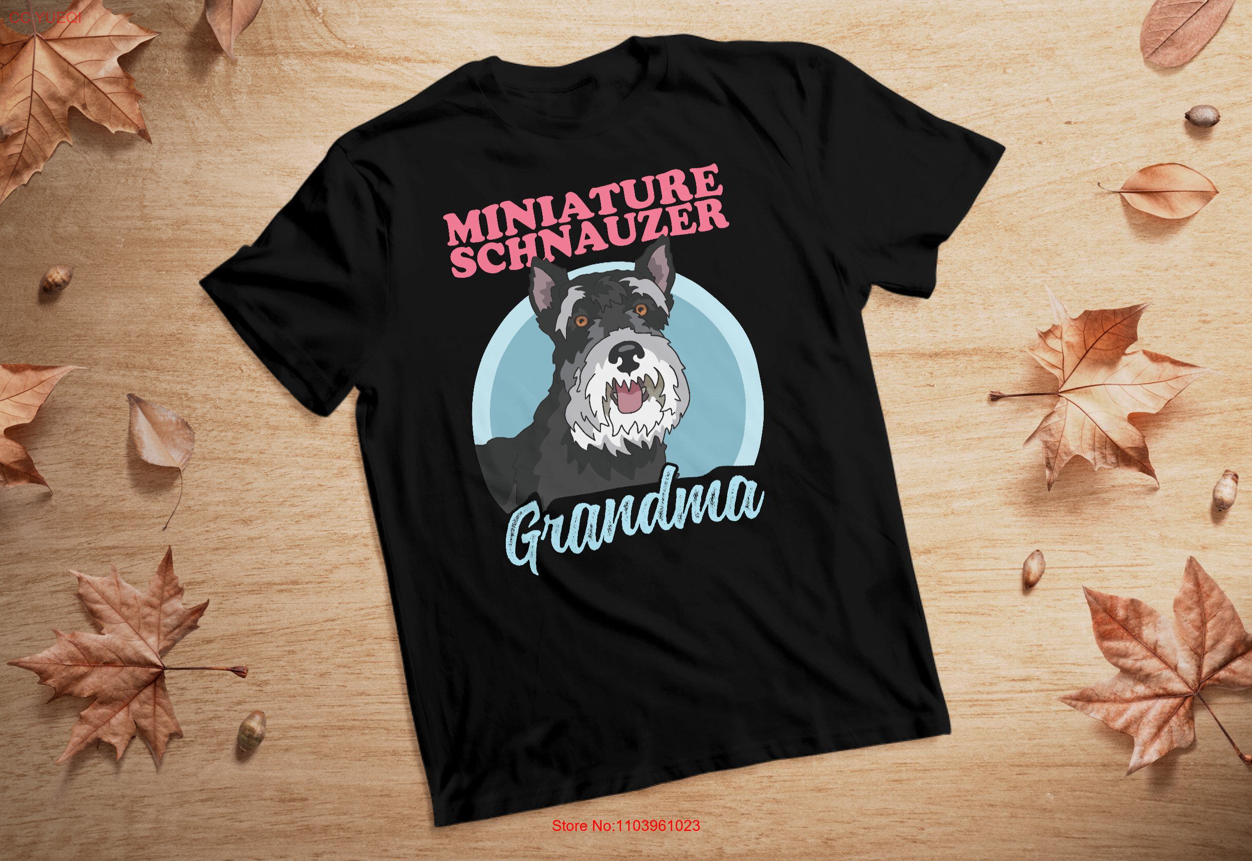 Schnauzer miniatur nenek kaus pemilik anjing Schnauzer pecinta lengan panjang atau pendek