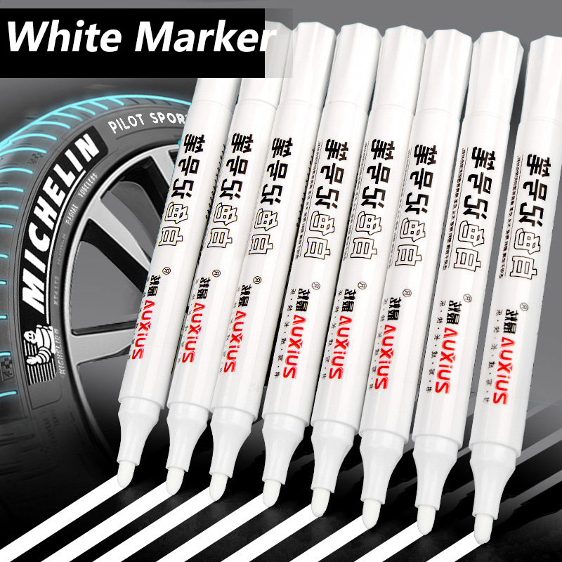 Stylos marqueurs blancs 2.0mm, 1/3/5 pièces, stylo à gel blanc imperméable et huileux, marqueurs de croquis pour Graffiti, papeterie, fournitures scolaires