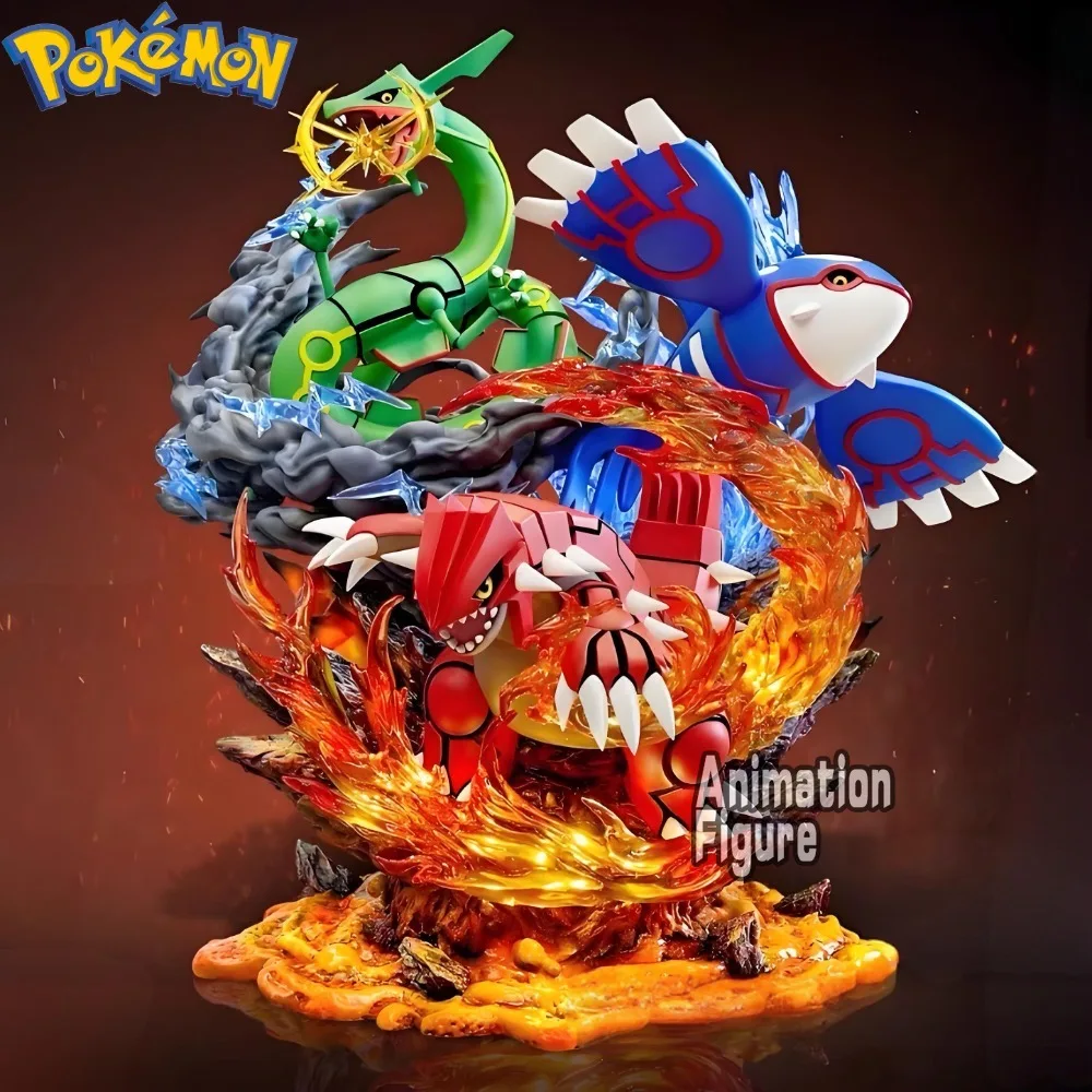 35 cm/13.78in Anime Pokemon Figuur Groudon Kyogre Rayquaza Actiefiguren Pvc Collection Model Speelgoed voor Childre Geschenken