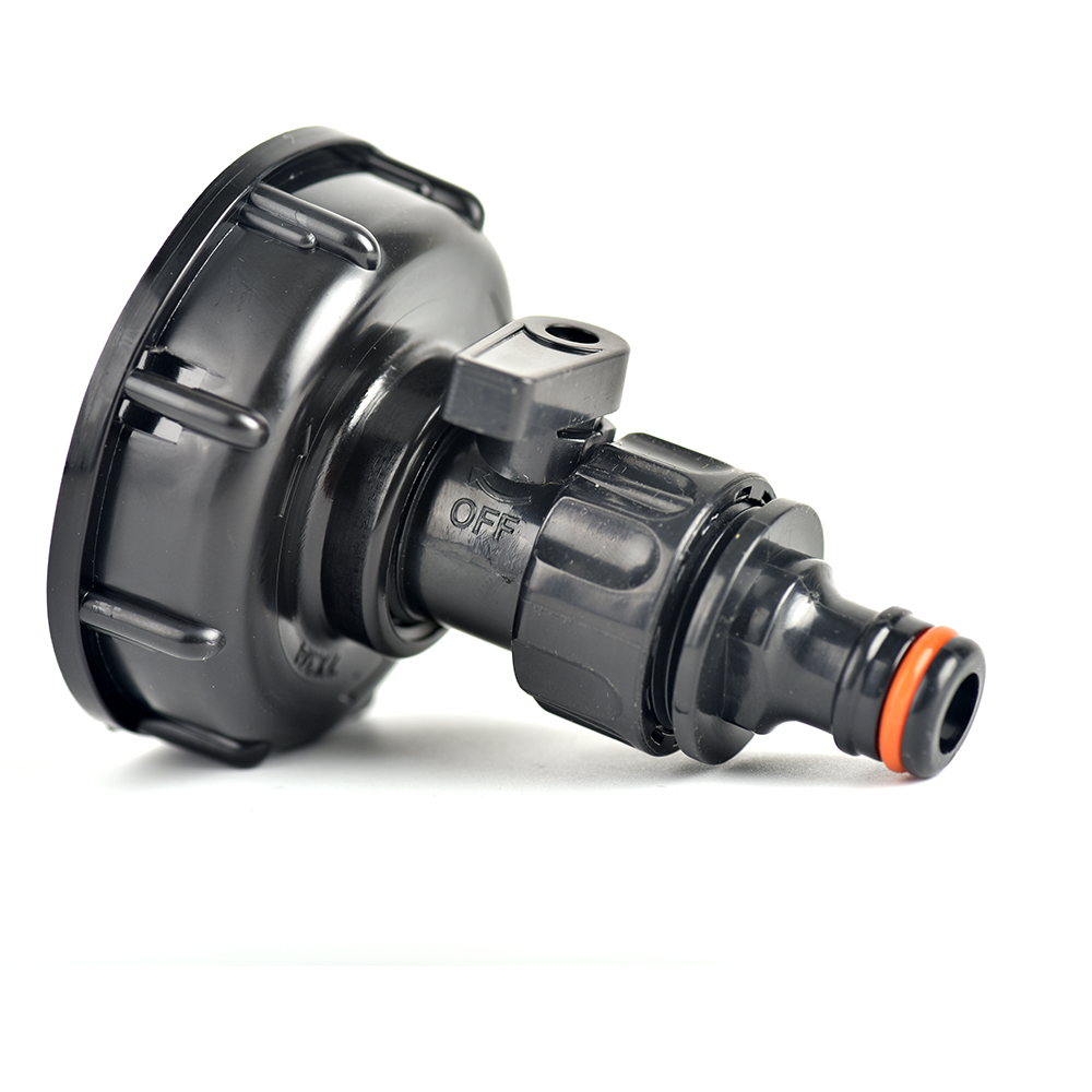 Adaptador IBC de 3/4 ", válvula dispensadora de hilo femenino, enlace de chupete, adaptador de drenaje IBC, accesorios de boquilla, herramienta de interruptor de riego para jardín y hogar