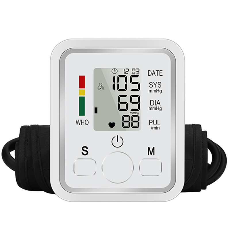 Monitor de presión arterial Digital, tonómetro para la parte superior del brazo, esfigmomanómetro médico automático, pulsómetro