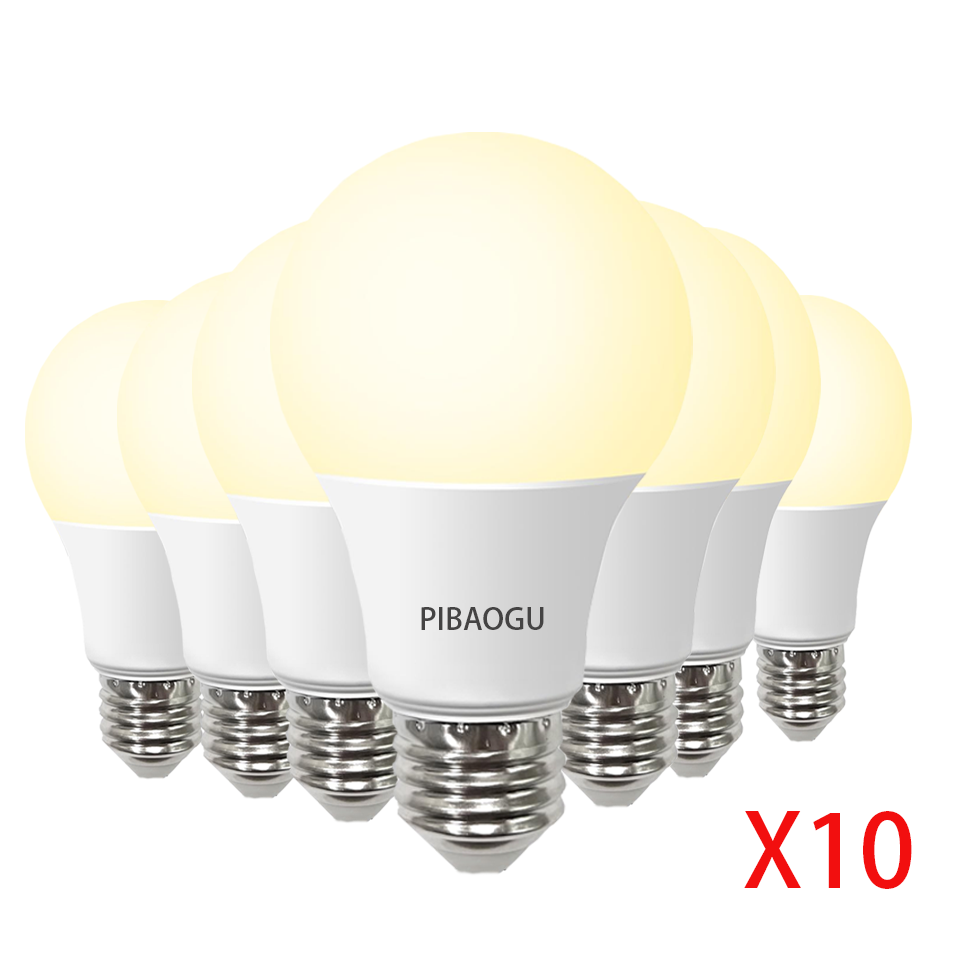 10PCS LED-Birne E27 220V 6W 9W 12W 15W 18W 20W Beleuchtungslampe Hohe Helligkeit Niedriger Energieverbrauch Wohnzimmer Home LED-Leuchtmittel
