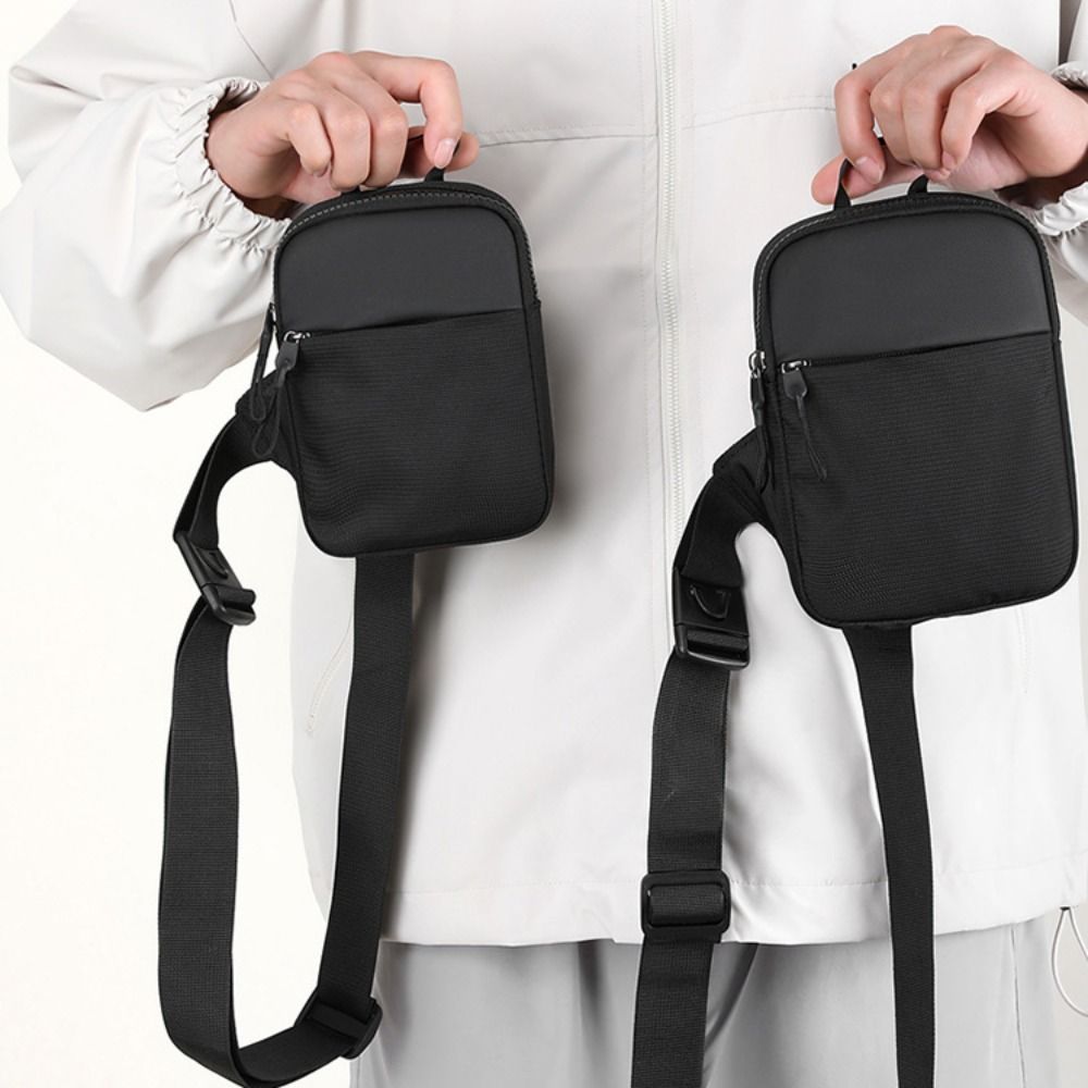Heren Borsttas Mode Kleine Canvas Schouder Crossbody Tassen Voor Man Mini Doek Sling Sport Cross Telefoon Mannelijke Handtas