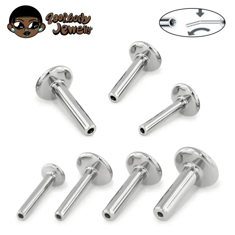 10 buah/lot ASTM F136 Titanium 16G 18G 20G anting-anting kancing dasar belakang anting-anting tindik hidung bibir Aksesori Perhiasan Tubuh Tragus