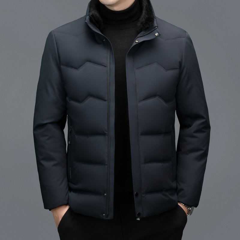 YX-2611 Männer Neue Weiße Ente Unten Jacke Winter Dicke Jacke Pelz Integrierte Kragen Abnehmbare Casual Business Warme Jacke Kurze