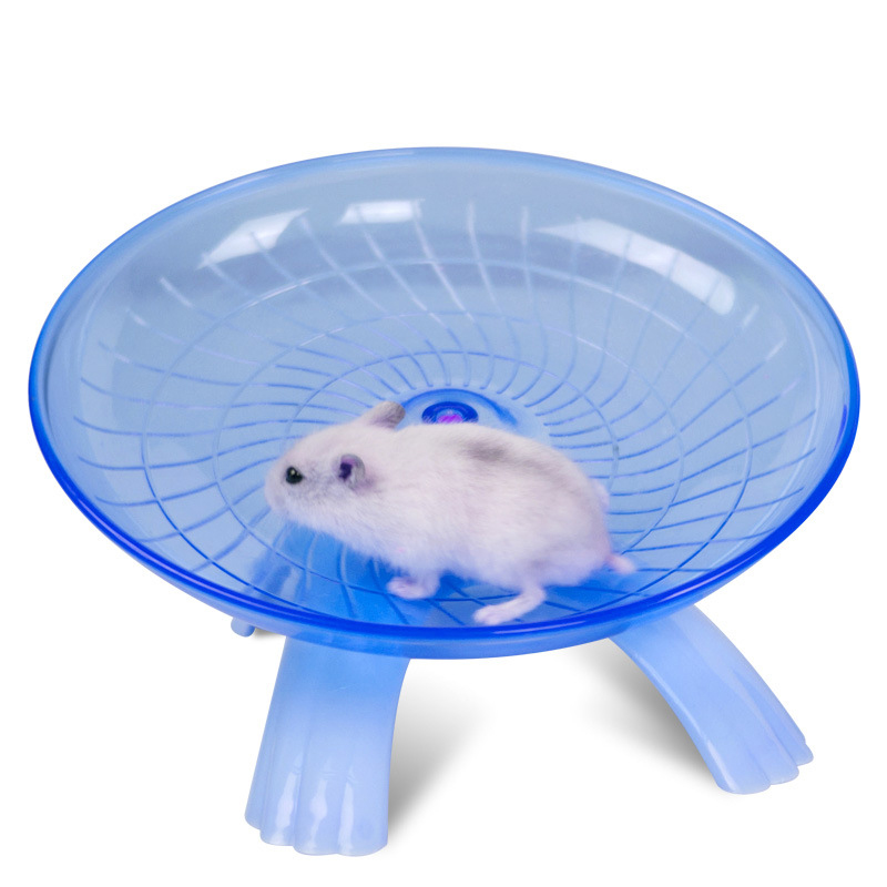 สัตว์เลี้ยงหนูแฮมสเตอร์วิ่งล้อ Mute Flying Saucer เหล็กเพลาล้อ Running Disc ของเล่นกรงสัตว์เล็กหนูแฮมสเตอร์อุปกรณ์เสริม