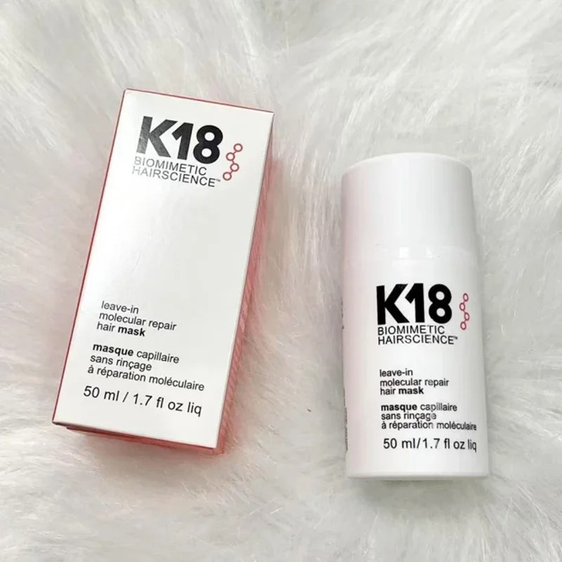 Best-seller K18 Masque capillaire réparateur moléculaire à la kératine 2-en-1 sans rinçage, adoucit, restaure les cheveux abîmés, lisse et favorise la santé des cheveux