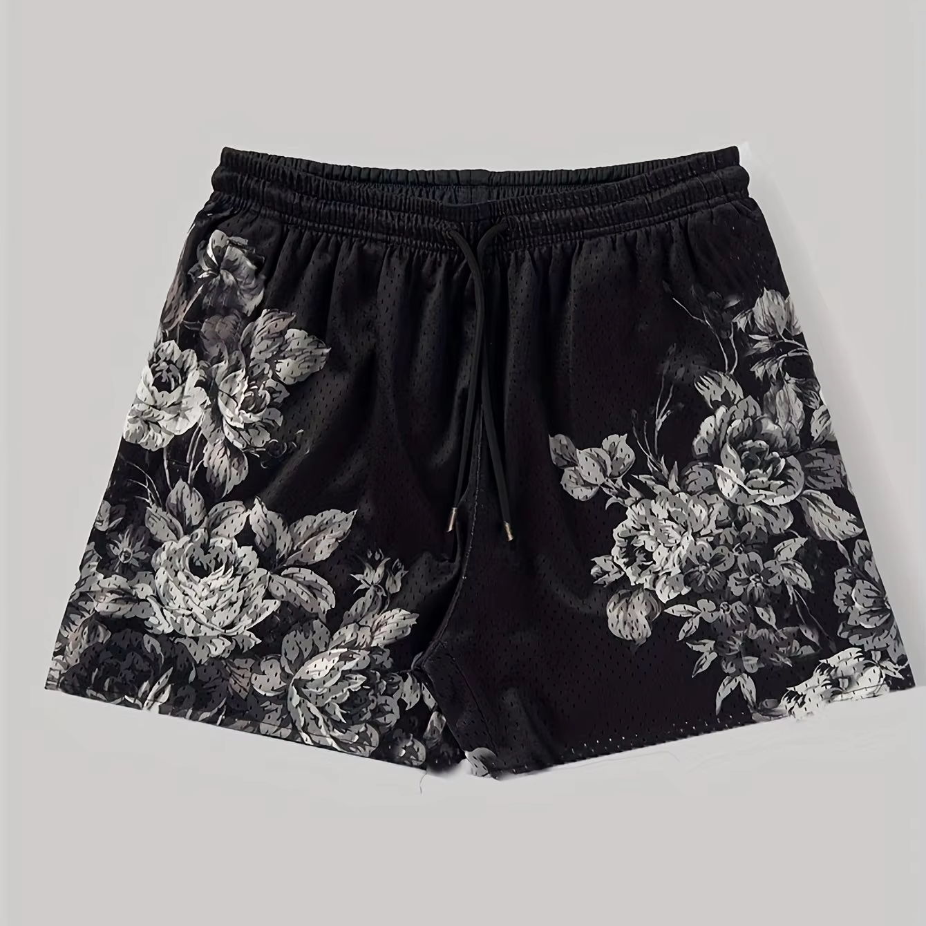 2026 Zomer Nieuwe Heren 3D Rose Bloemenprint Mesh Shorts Y2K Oversized Casual Shorts Geschikt voor Dail