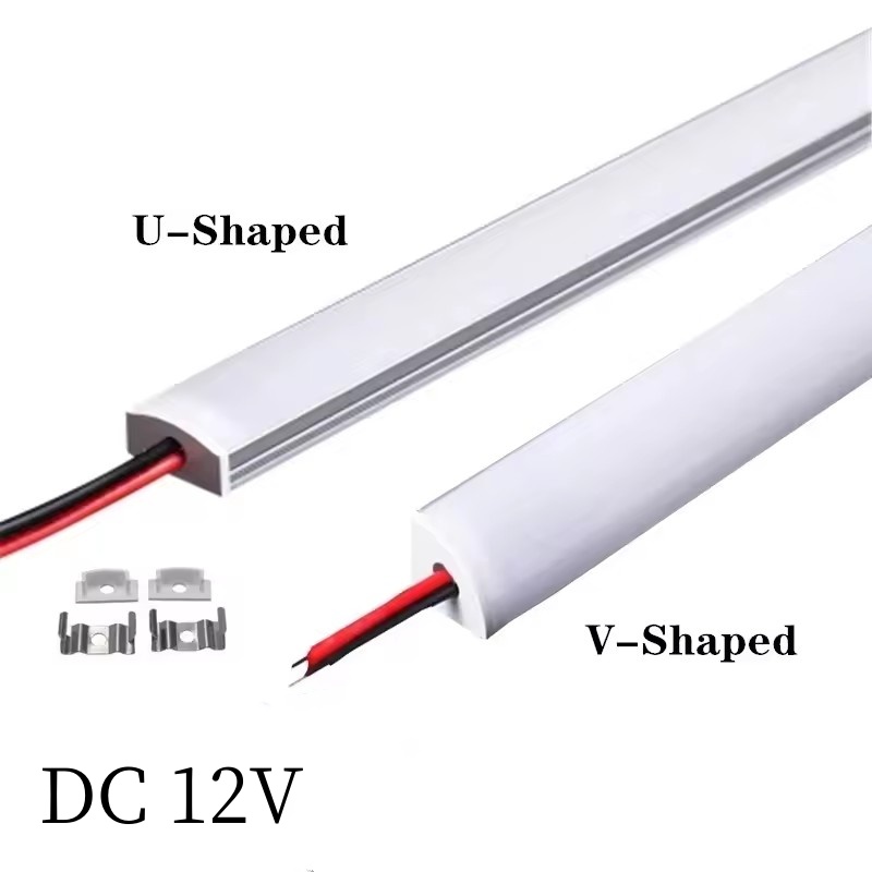 LED-Schrankbalkenleuchte 5730 5630 36 LEDs Küchenleuchte unter Möbeln 12 V DC 50 cm Profil Aluminium-LED-Hartstreifen Lineare Lichter