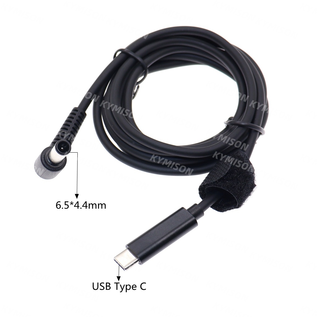 Usb tipo c para 6.5x4.4 6.5*4.4mm macho plug conversor cabo de carregamento do portátil para sony lg notebook pc adaptador de fonte de alimentação