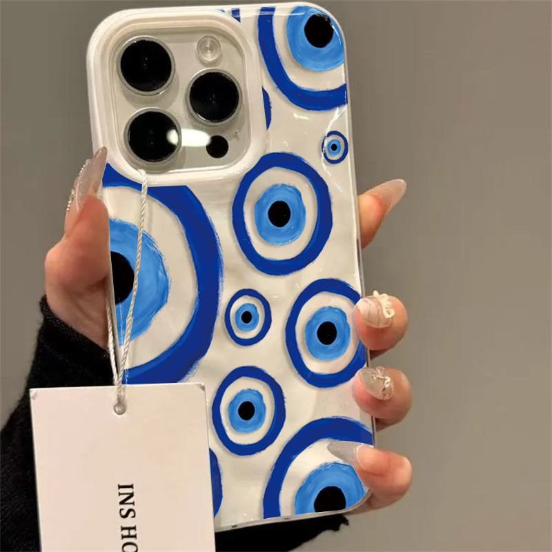 Retro Blue Eye Design Phone Case  For IPhone 17 16 15 14 11 13 12 Pro Max 17 Air Shockproof Cover For IPhone 15 14 16 Plus Case