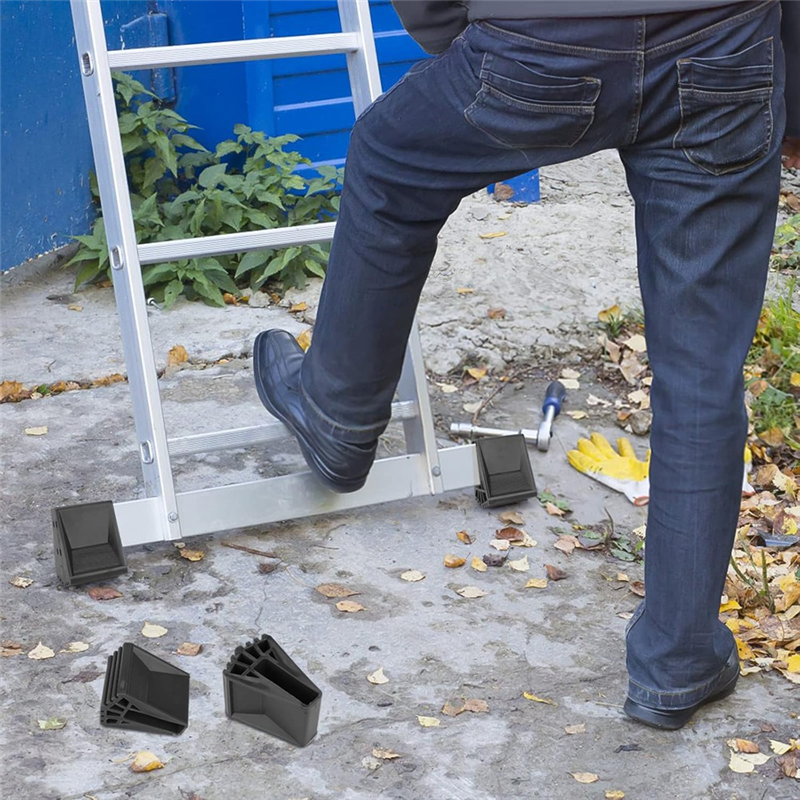 CYCLI-laddervoeten, 4 stuks rubberen laddervoeten, antislip laddervoetafdekking, trapladdervervangingsonderdelen voor ladders, telescopisch