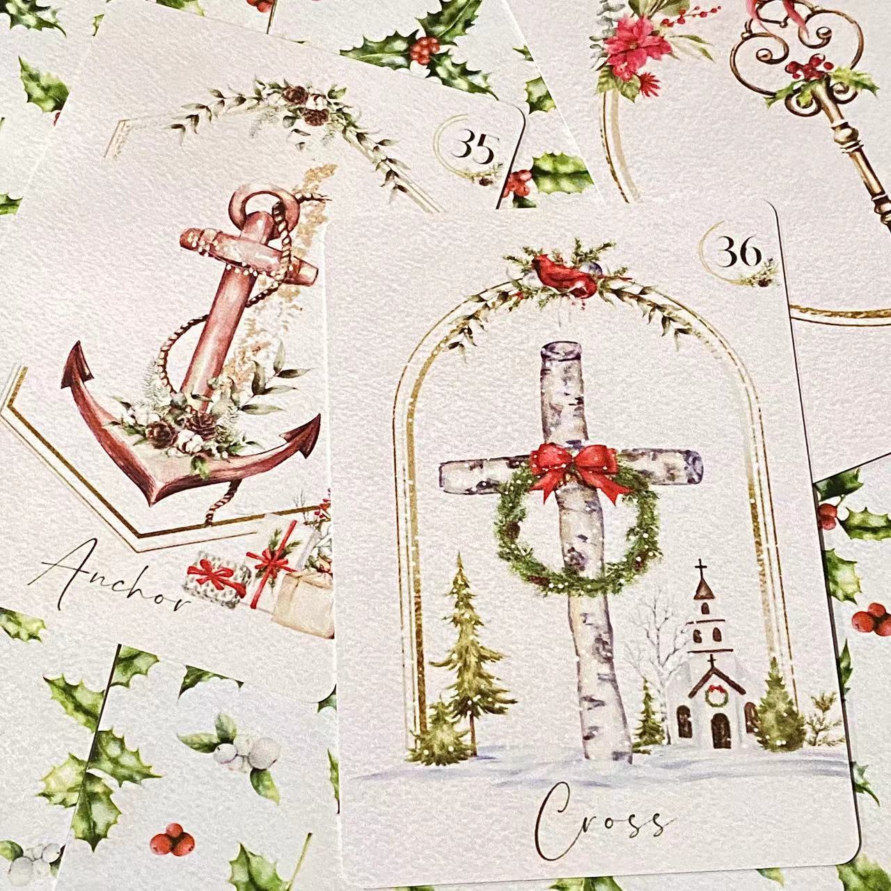 10*7,5 см просто рождественские карты Lenormand 36 шт.
