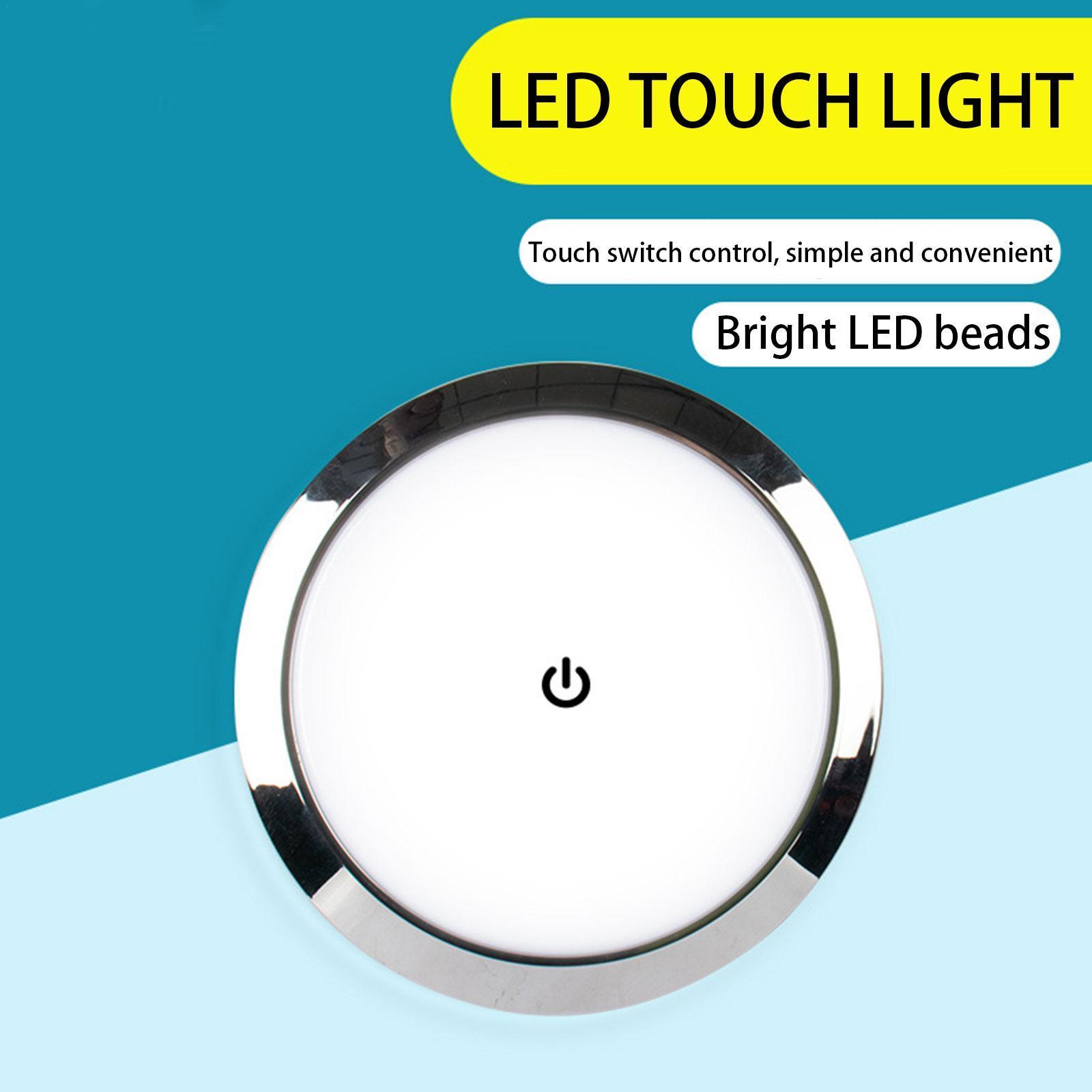 Lampe de toit intérieure pour camping-car Hurhome, plafonniers intérieurs, lumière LED avec interrupteur gradateur, 5W, 12V
