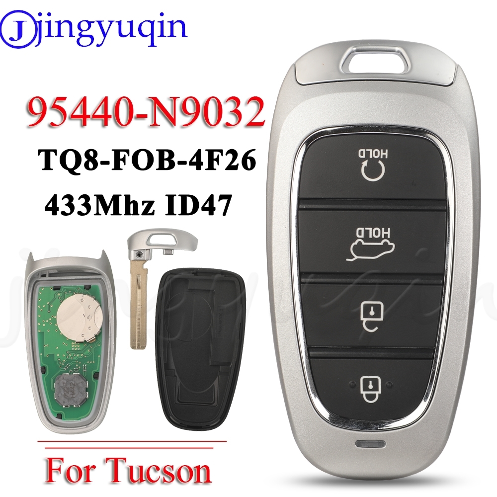 JYQ 95440-N9032 TQ8-FOB-4F26 4Bสมาร์ทรีโมทกุญแจรถ 433MHz HITAG 3 ID47 ชิปสําหรับHyundai Tucson 2022 Auto Fob Contol Keyless Go