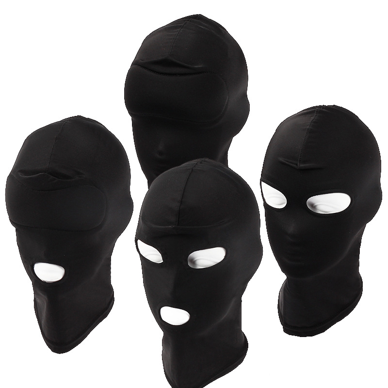 Balaclava elástica unissex padrão sem costura capuzes fetiche para halloween cosplay festa chapéu tático máscara facial jogos