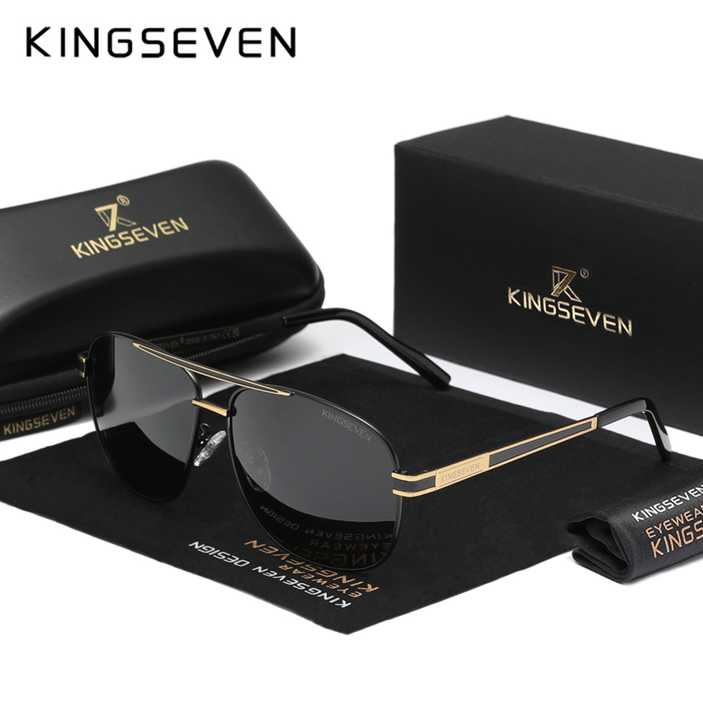 KINGSEVEN Lunettes de soleil polarisées pour hommes et femmes, lunettes de soleil de conduite, UV400, anti-éblouissement, lunettes de mode décontractées