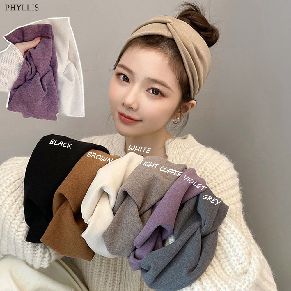Femmes filles large croix bandeaux couleur unie cachemire bandeaux élastique sport Yoga Turban pansement bandeaux cheveux accessoire