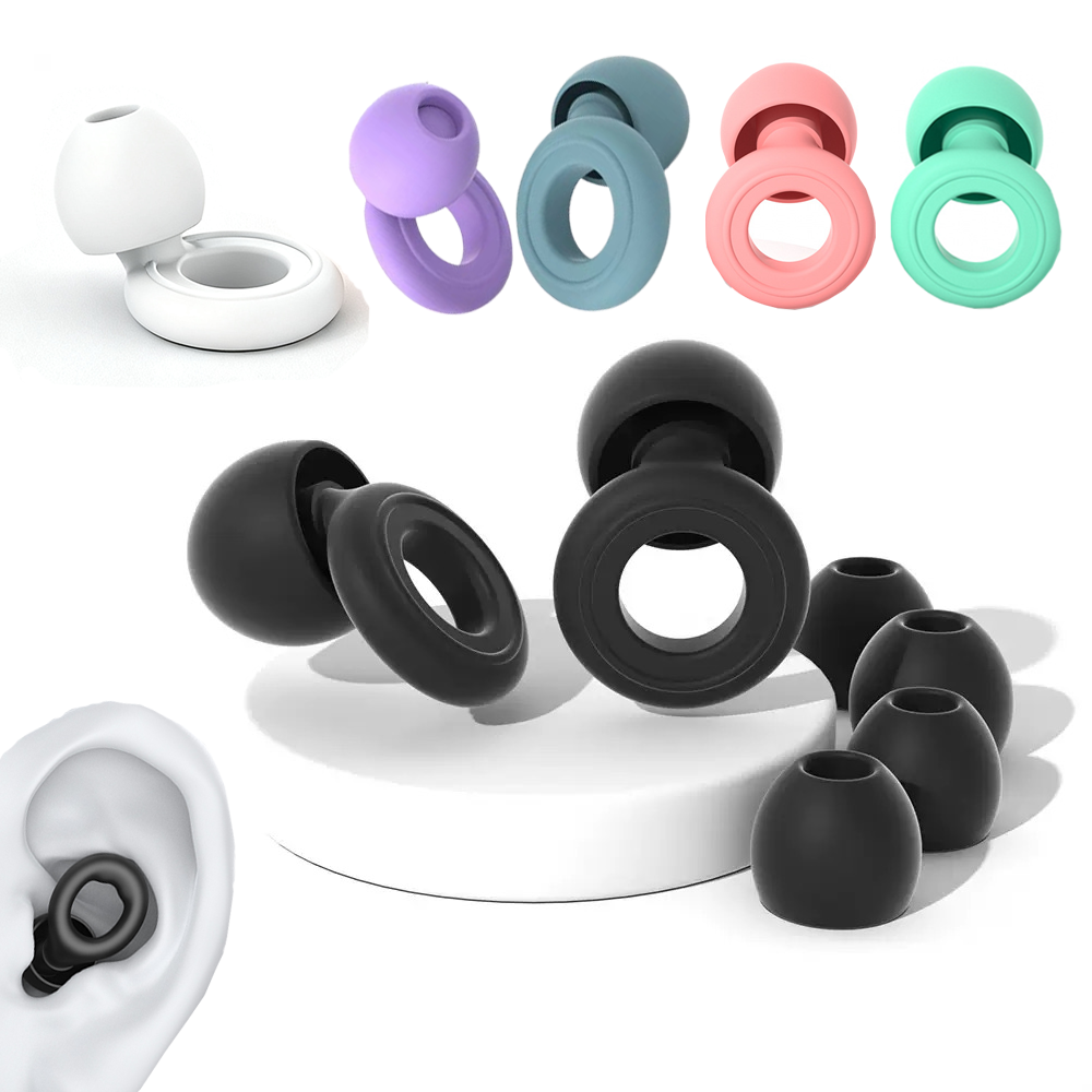 Bouchons d'oreille en boucle, bouchons d'oreille anti-bruit pour dormir, étanche, en Silicone, pour natation, raie d'oreille, protection auditive pour enfants