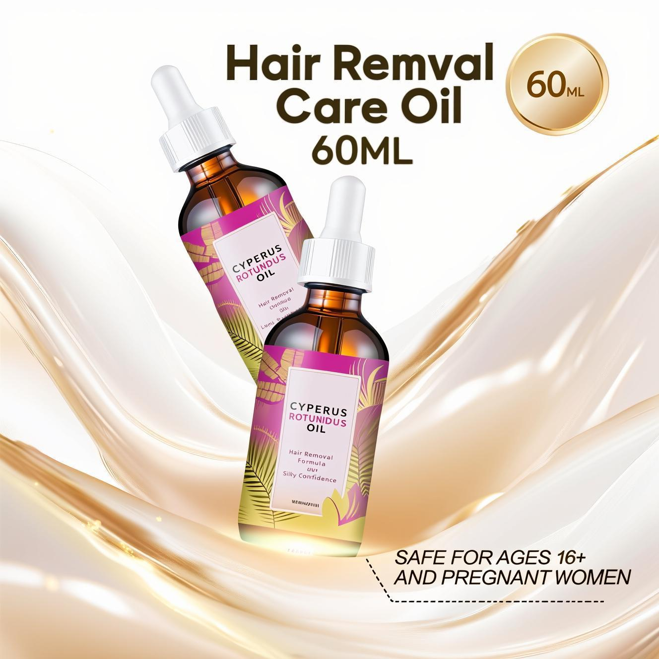 Huile naturelle inhibiteur de croissance des cheveux 60 ml - Réduction longue durée avec huile de jojoba et d'amande pour une peau lisse et soyeuse, tous types de peau.