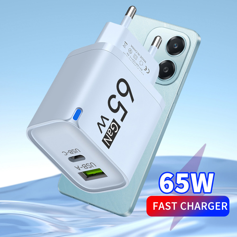 65w carga rápida usb tipo c carregador gan adaptador de telefone móvel para iphone xiaomi huawei samsung oneplus adaptador de carregamento de alta velocidade