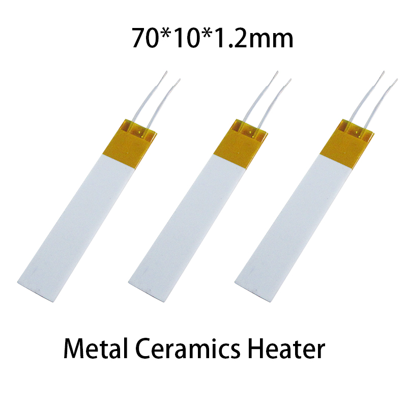 70*10*1.2ミリメートル5v/12v/24v/110v/220v 250ワット/300ワット12Ohm高温htccアルミナptc熱プレートボードmch金属セラミックスヒーター