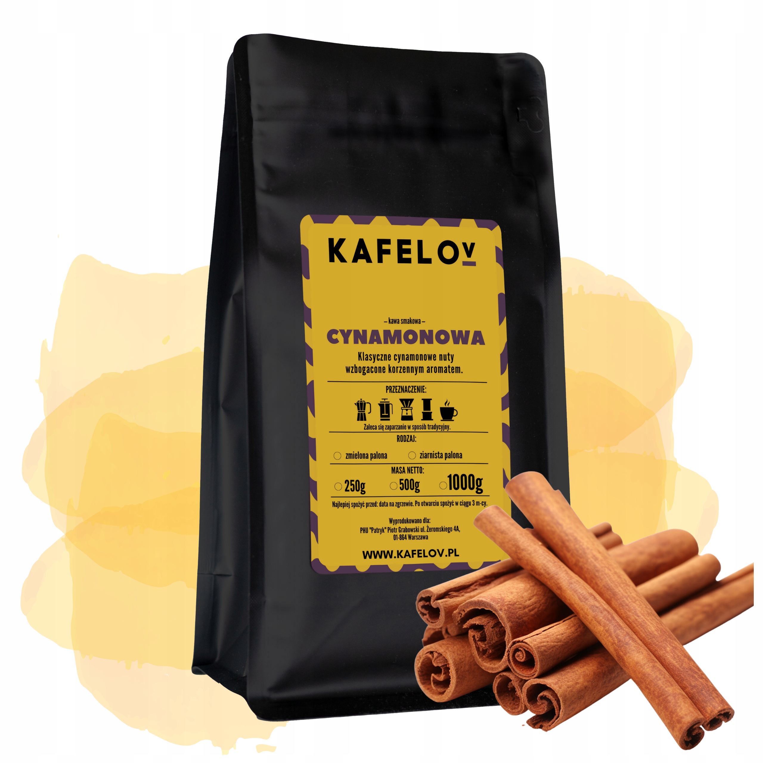 CINNAMONE-Kaffee mit Kafelov-Geschmack, 500 g gemahlen