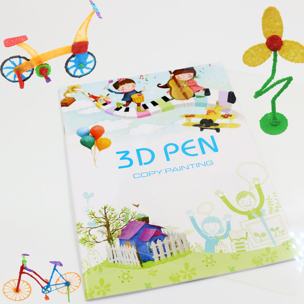 Bolígrafo de impresión 3D, libro de dibujo, reutilizable, colorido, 22/40 patrones, papel grueso, placa transparente, plantilla de pintura para bolígrafo 3D, regalos para niños