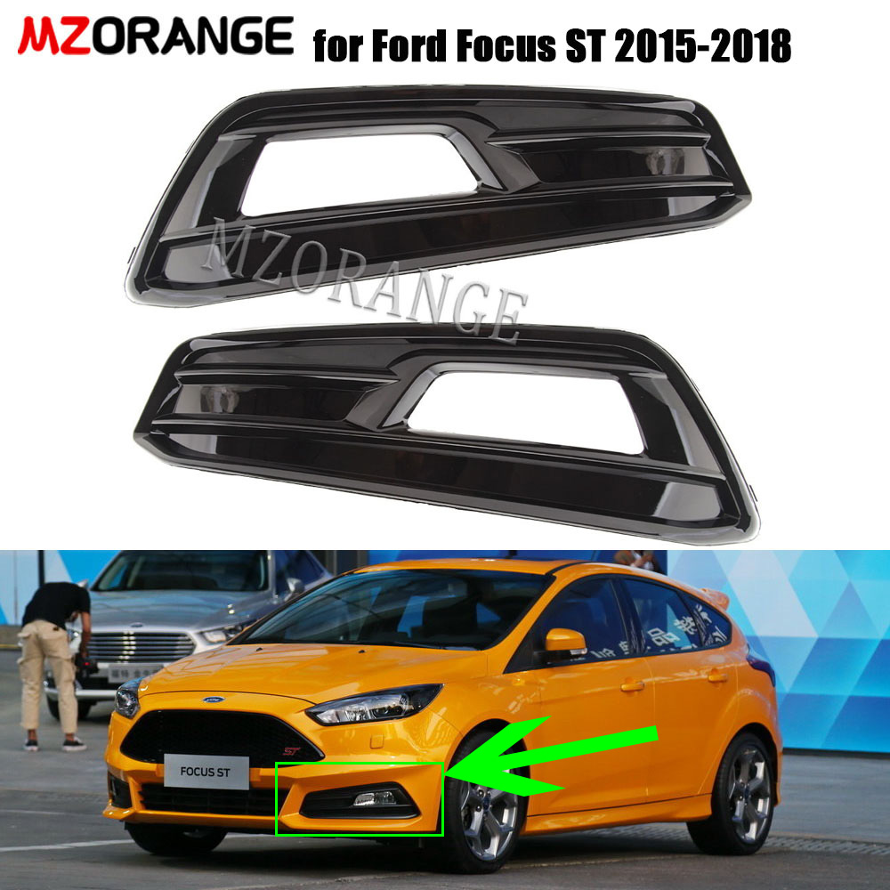 Copertura della luce di nebbia per Ford Focus ST 2015-2018 Paraurti anteriore Griglia Fendinebbia Fari Coperture Foro telaio Proteggi accessori auto