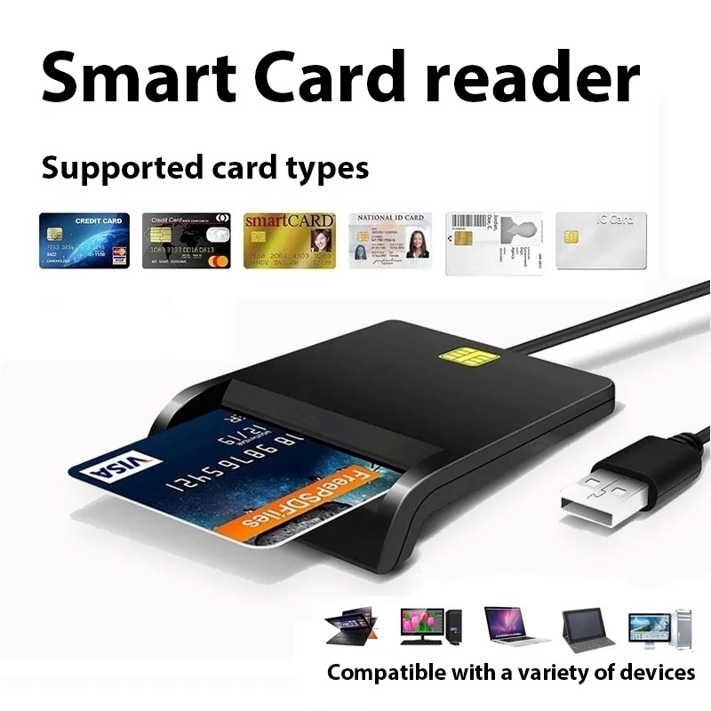 Wielofunkcyjny Przenośny Czytnik Kart USB 2.0 Inteligentny, Ekonomiczny i Łatwy w Użyciu do Kart DNIE, ATM, CAC, IC, ID, Bankowych i SIM