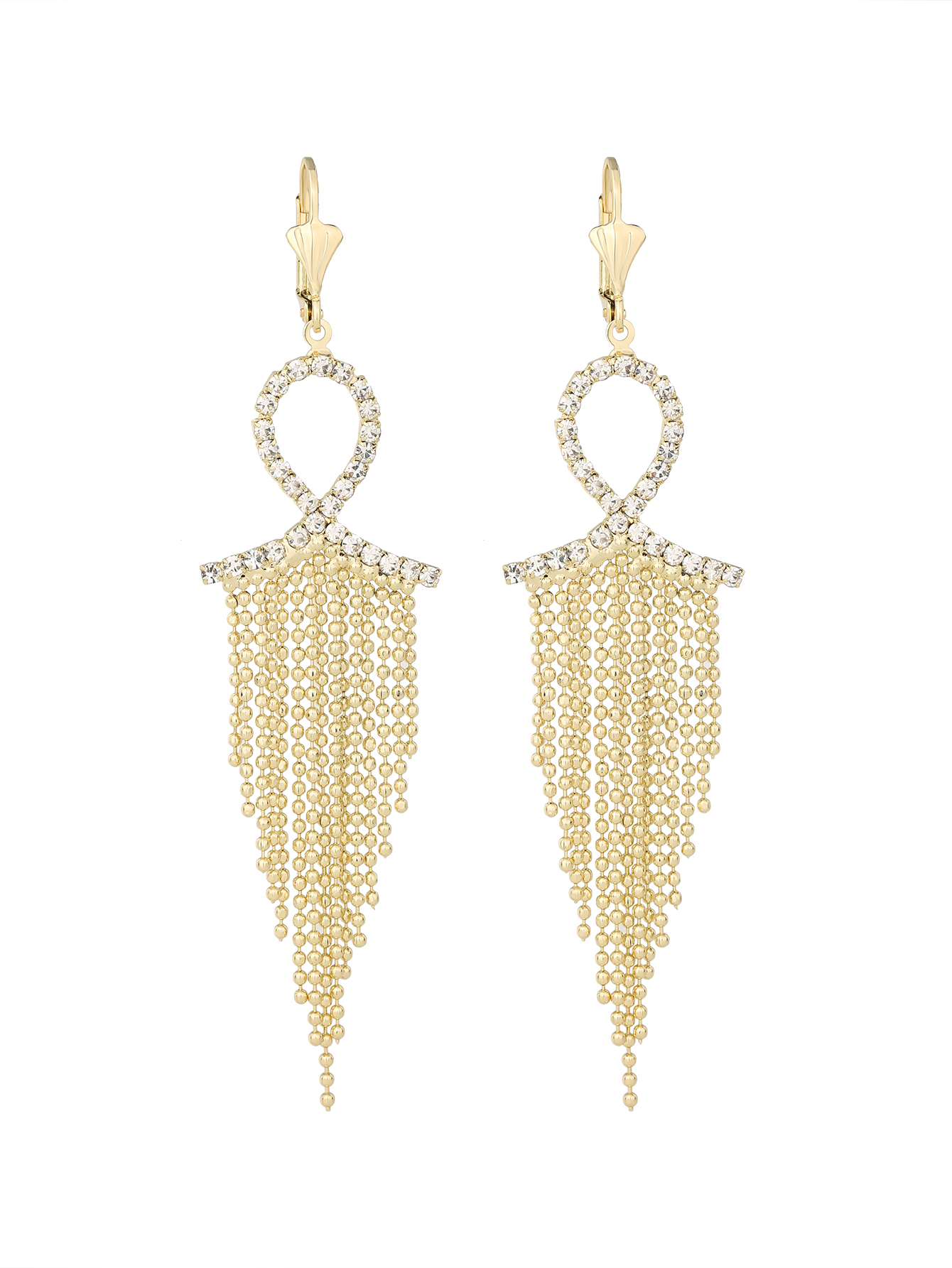 FanSibao – boucles d'oreilles à pampilles en strass pour femmes, bijoux à la mode, adaptés aux banquets et aux accessoires de fête pour femmes