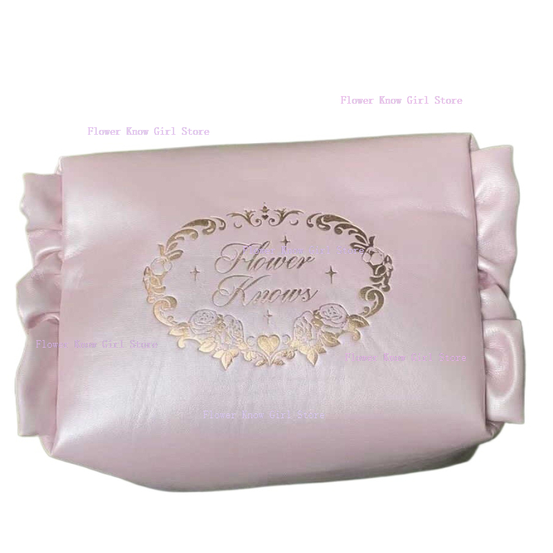 Flower Knows – sac à cosmétiques rose limité, sac de rangement de toilette portable de grande capacité, sac à main en peluche de noël