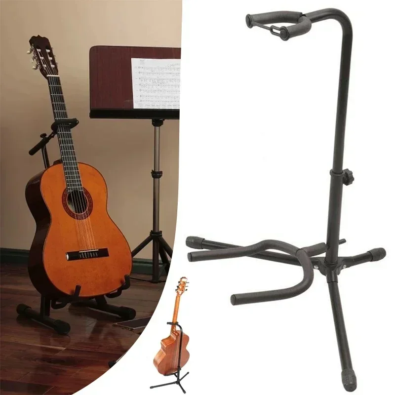 Pionowy stojak na gitarę Składany i regulowany wyświetlacz instrumentów Ukulele Pipa Bass Folk Klasyczny elektryczny drewniany stojak na gitarę